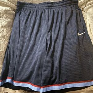 Nike Navy Basketball Shorts with Red & Light Blue Trim